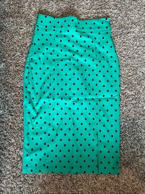 Rock Steady Green Polka Dot Pencil Skirt - Classic Women's Workwear
